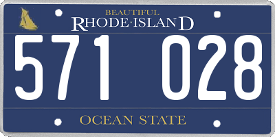 RI license plate 571028