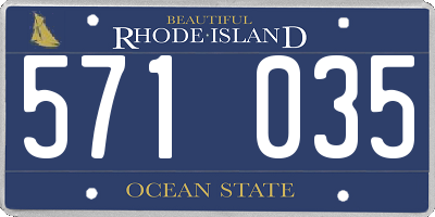 RI license plate 571035