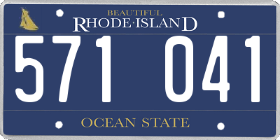 RI license plate 571041