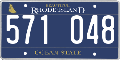 RI license plate 571048