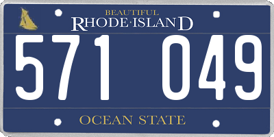 RI license plate 571049