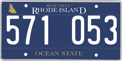 RI license plate 571053