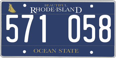 RI license plate 571058