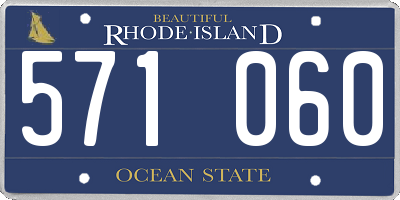 RI license plate 571060
