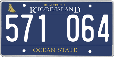 RI license plate 571064