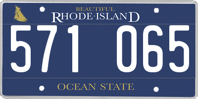 RI license plate 571065