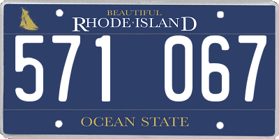 RI license plate 571067