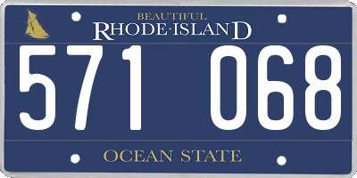 RI license plate 571068