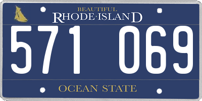 RI license plate 571069