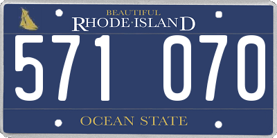 RI license plate 571070