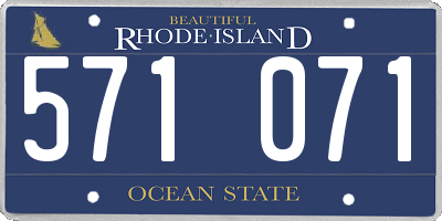 RI license plate 571071