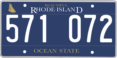 RI license plate 571072