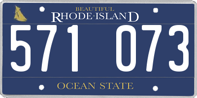 RI license plate 571073