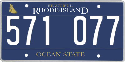 RI license plate 571077