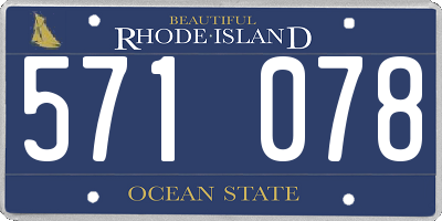 RI license plate 571078