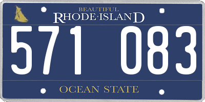 RI license plate 571083