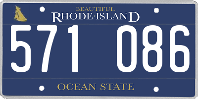 RI license plate 571086