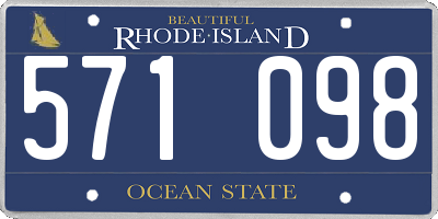 RI license plate 571098