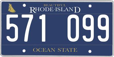 RI license plate 571099