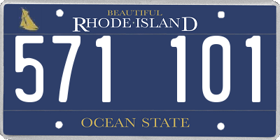 RI license plate 571101