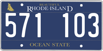 RI license plate 571103