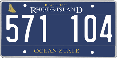 RI license plate 571104