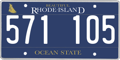 RI license plate 571105