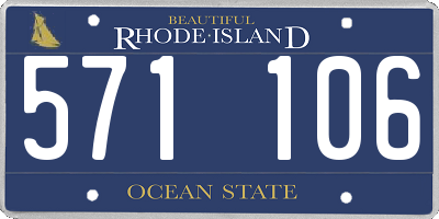 RI license plate 571106