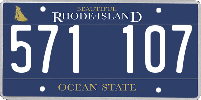 RI license plate 571107
