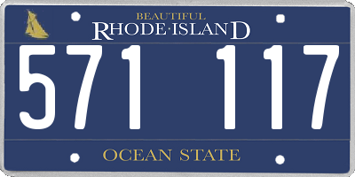RI license plate 571117