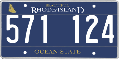 RI license plate 571124