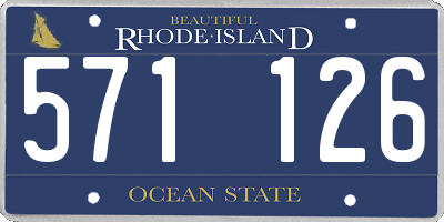 RI license plate 571126