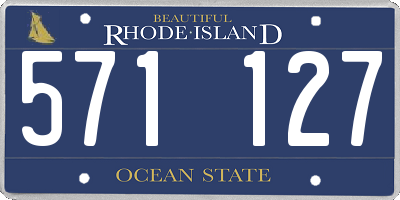 RI license plate 571127