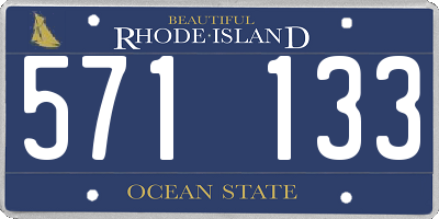 RI license plate 571133