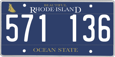 RI license plate 571136