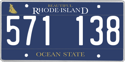 RI license plate 571138