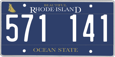 RI license plate 571141