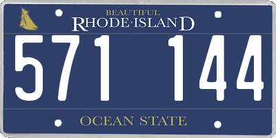 RI license plate 571144