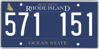 RI license plate 571151
