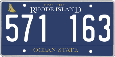 RI license plate 571163