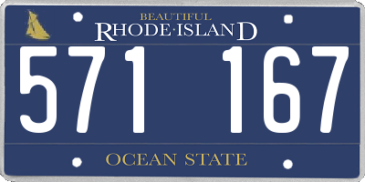 RI license plate 571167
