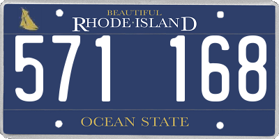 RI license plate 571168