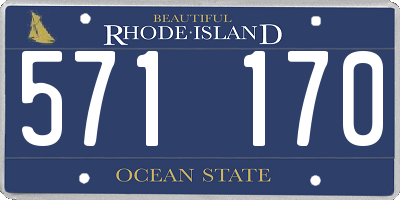 RI license plate 571170