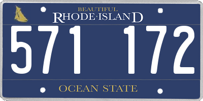 RI license plate 571172