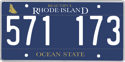 RI license plate 571173