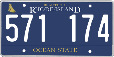 RI license plate 571174