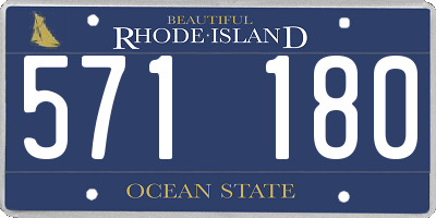 RI license plate 571180
