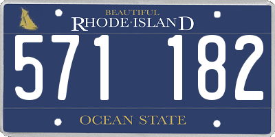 RI license plate 571182