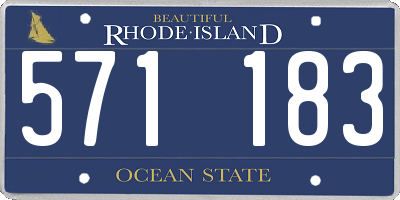 RI license plate 571183