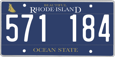 RI license plate 571184